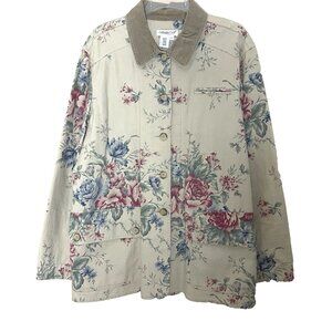 Coldwater Creek Floral Shore Jacket Large